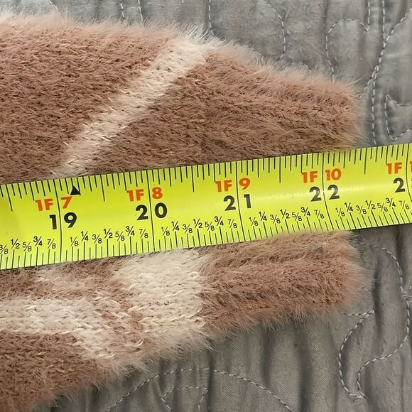 Hollister Cream and Brown Marbled Crew Neck Sweater Womens Size Large - Picture 6 of 11